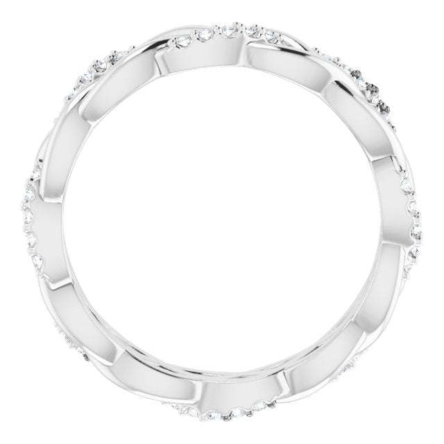 14K White 1/6 CTW Natural Diamond Eternity Band