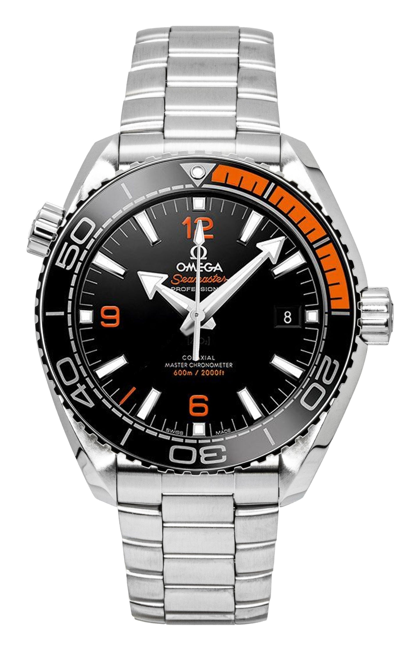 Omega Seamaster Planet Ocean Stainless Steel Black Dial Automatic Diver's 215.30.44.21.01.002 600M Men's Watch - Omega