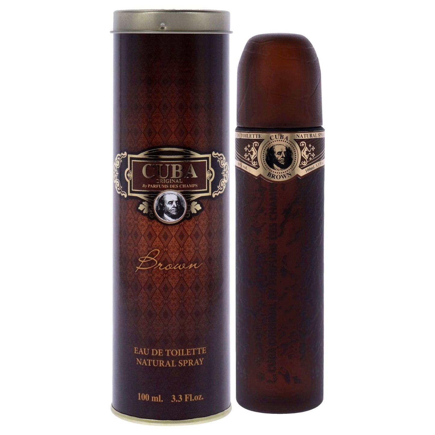 Cuba Brown for Men - 3.3 oz Eau de Toilette Spray - Cuba
