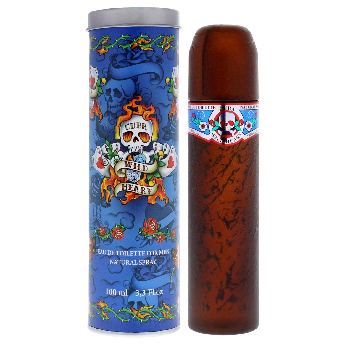 Cuba Wild Heart by Cuba for Men - 3.3 oz Eau de Toilette Spray - Cuba