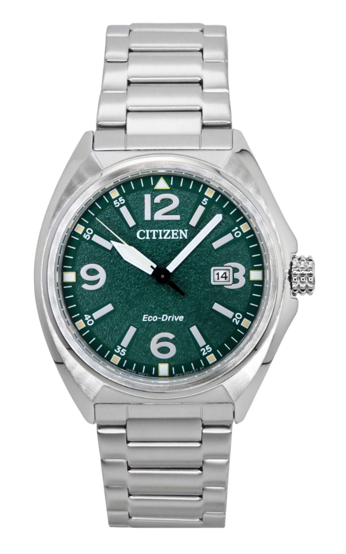 Citizen Eco-Drive Stainless Steel Green Dial AW1571-76X 100M Men's Watch - Citizen