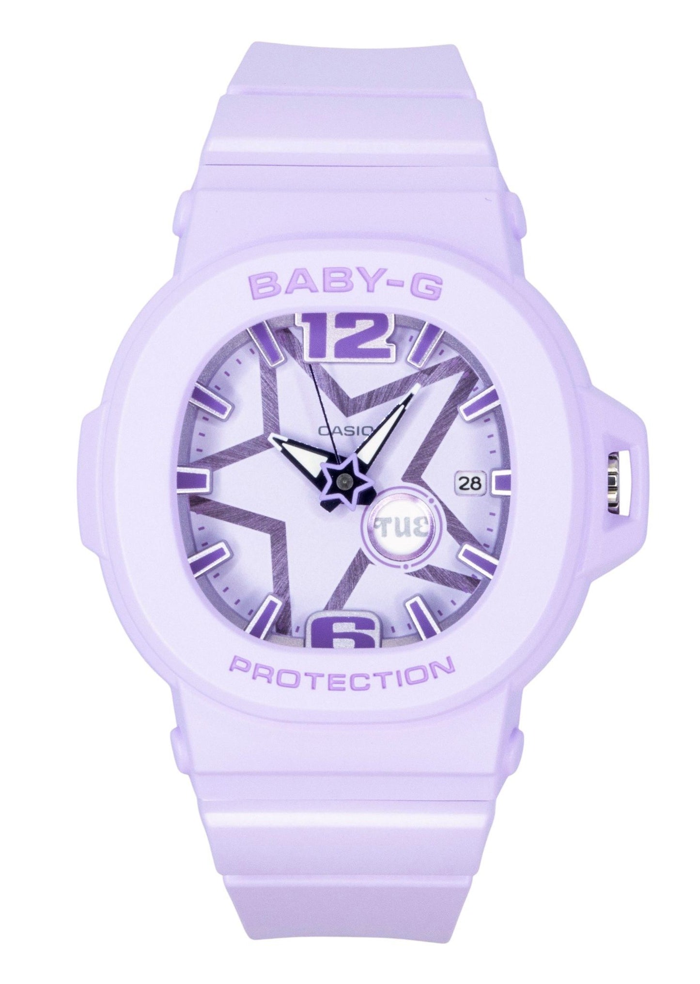 Casio Baby-G Analog Resin Strap Purple Dial Quartz BGA-10D-6A 100M Women's Watch - Casio