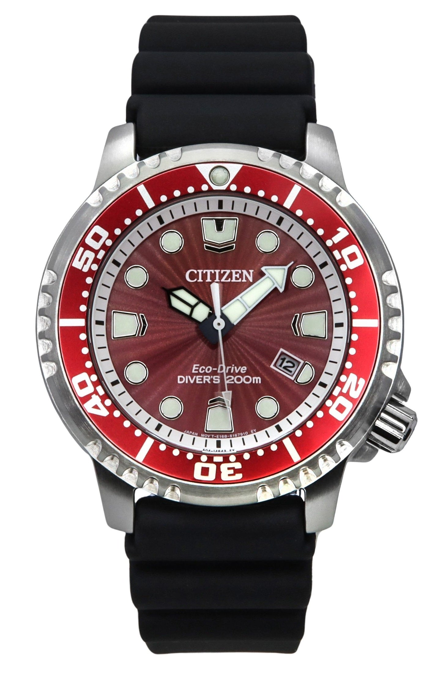 Citizen Promaster Divers Eco-Drive BN0159-15X 200M Men's Watch With Silicone Strap Without Depth Marker