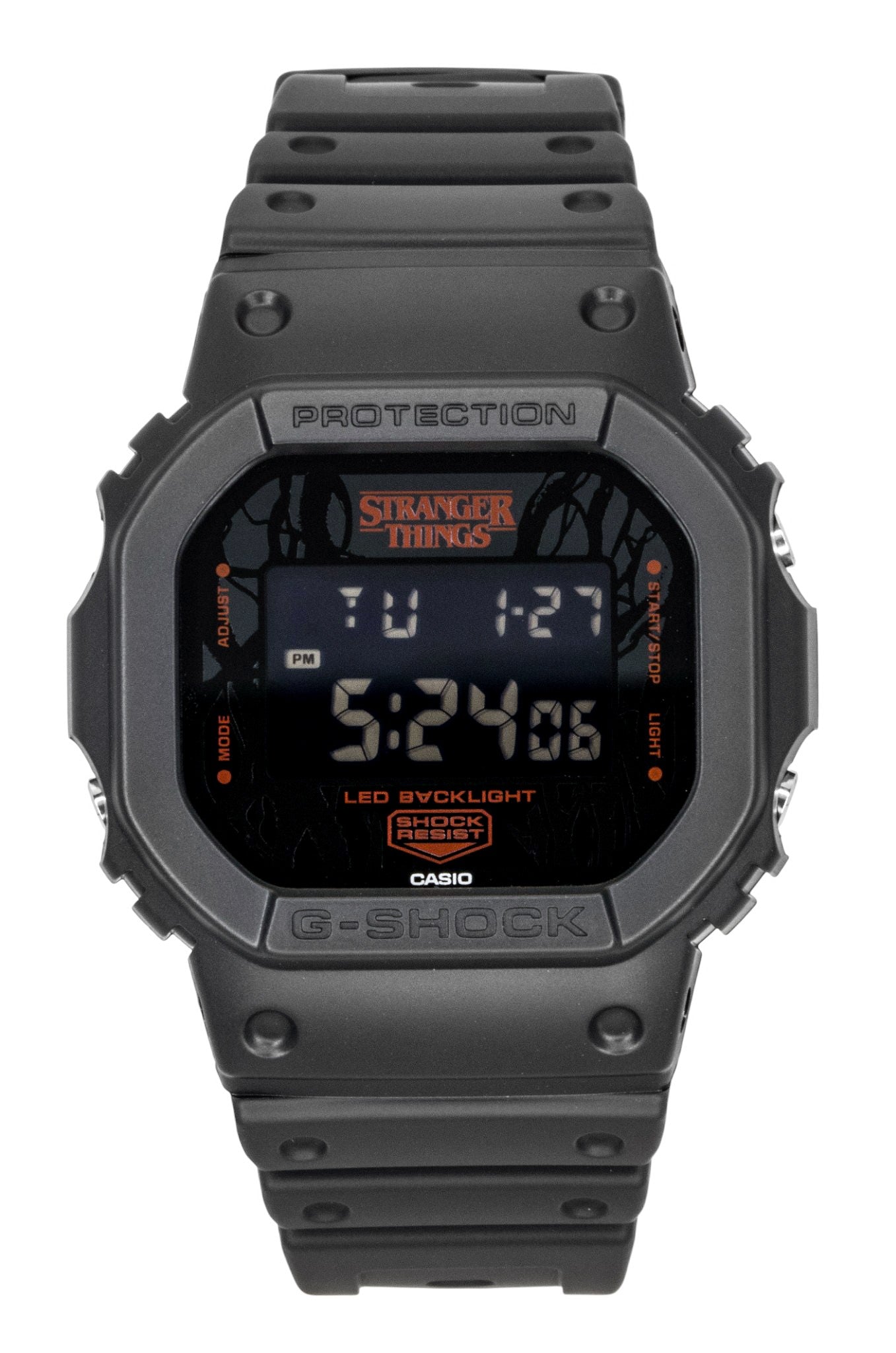 Casio G-Shock Digital Stranger Things Bio-Based Resin Strap Quartz DW-5600STT-1 200M Men's Watch - Casio
