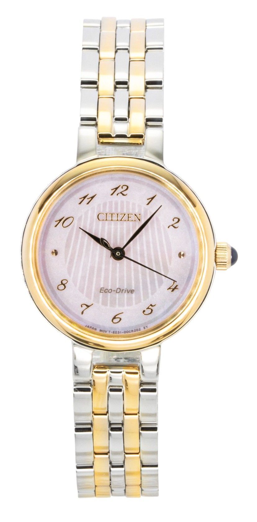 Citizen L Classic Two Tone Stainless Steel Mother Of Pearl Dial Eco-Drive EM0996-84Y Women's Watch - Citizen