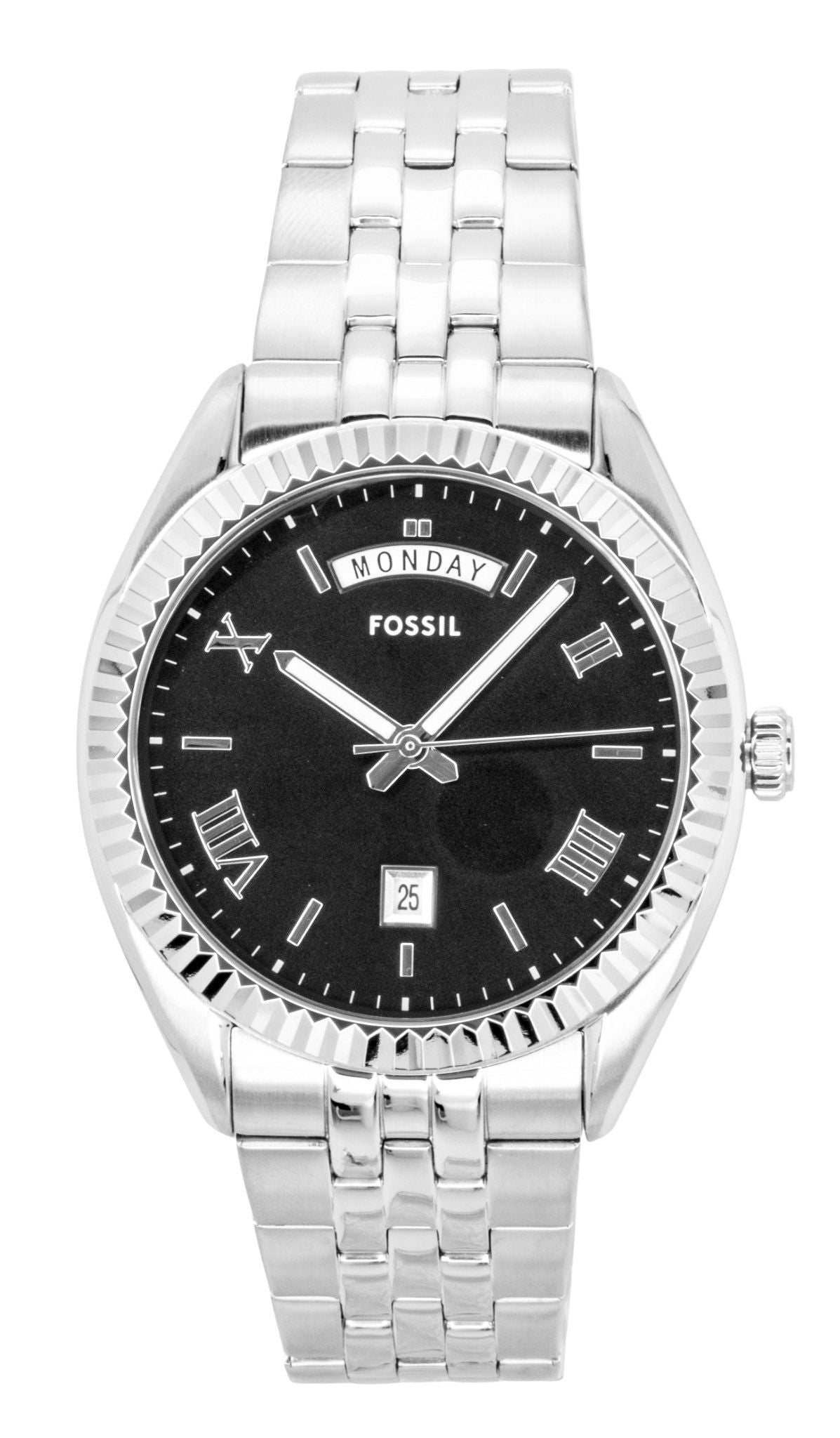 Fossil Campbell Stainless Steel Black Dial Quartz FS6139 Men's Watch - Fossil