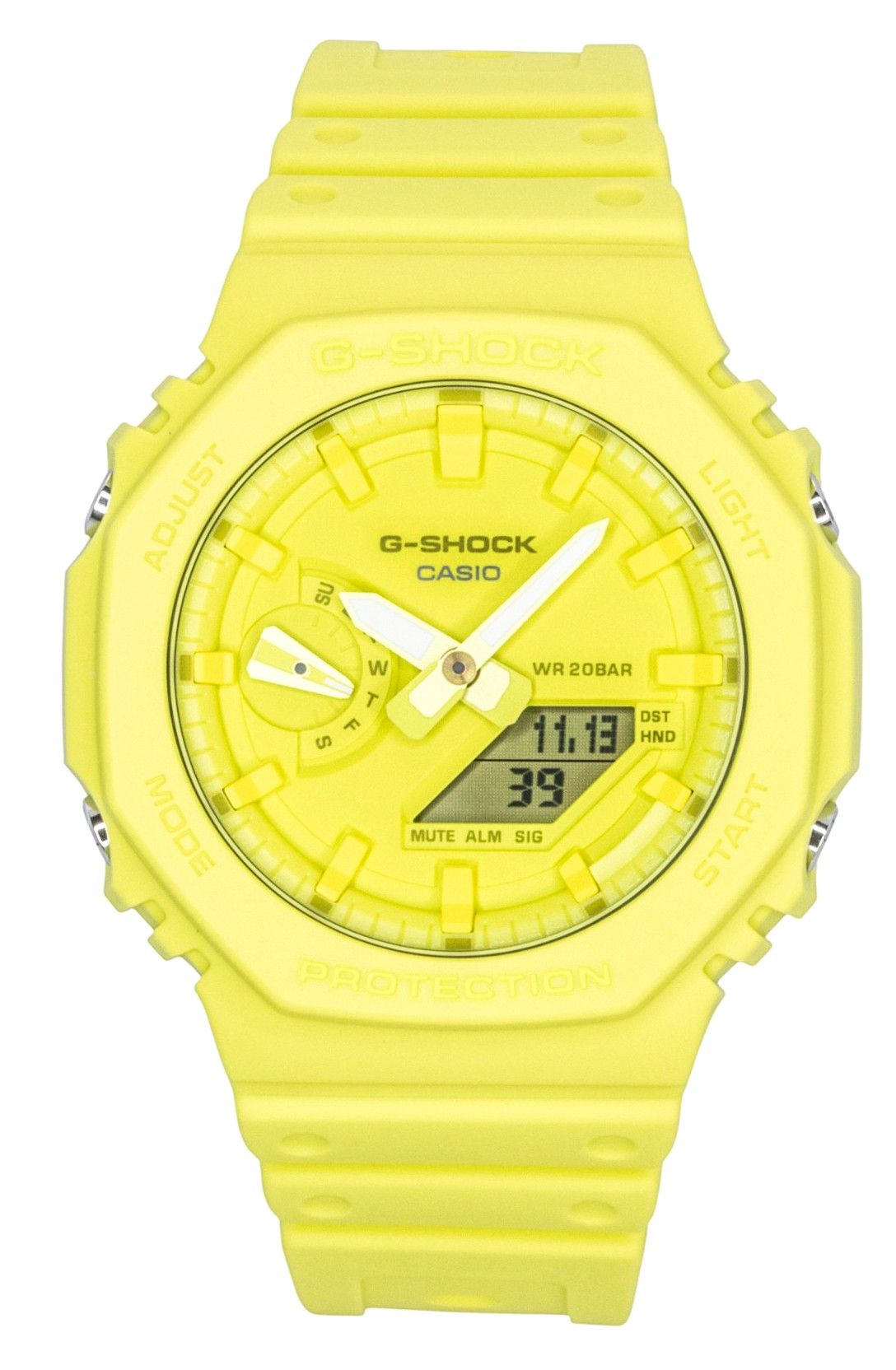 Casio G-Shock Analog Digital Bio-Based Resin Strap Green Dial Quartz GA-2100-9A9 200M Men's Watch - Casio