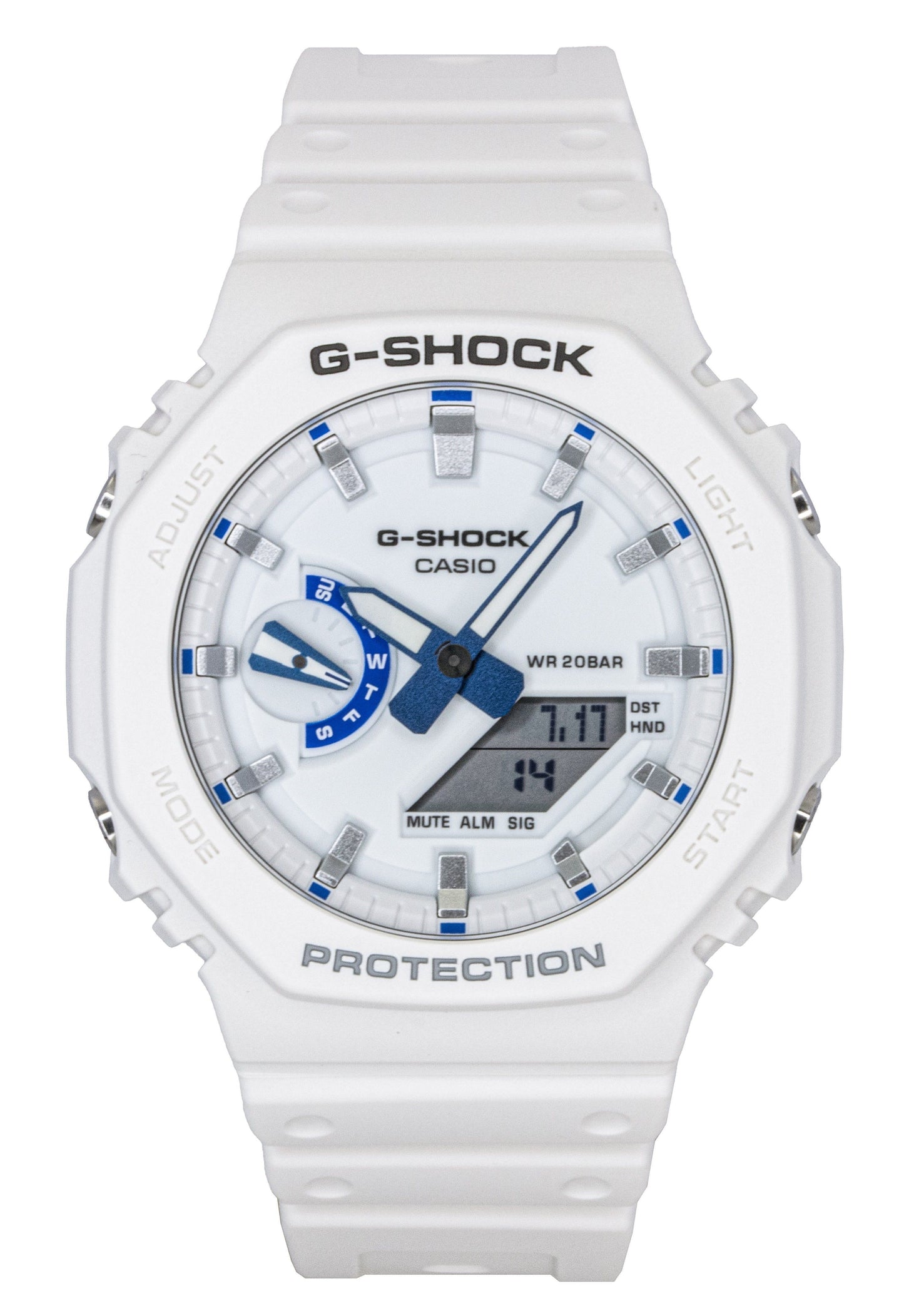 Casio G-Shock Analog Digital Resin Strap White Dial Quartz GA-2100HDS-7A 200M Men's Watch - Casio