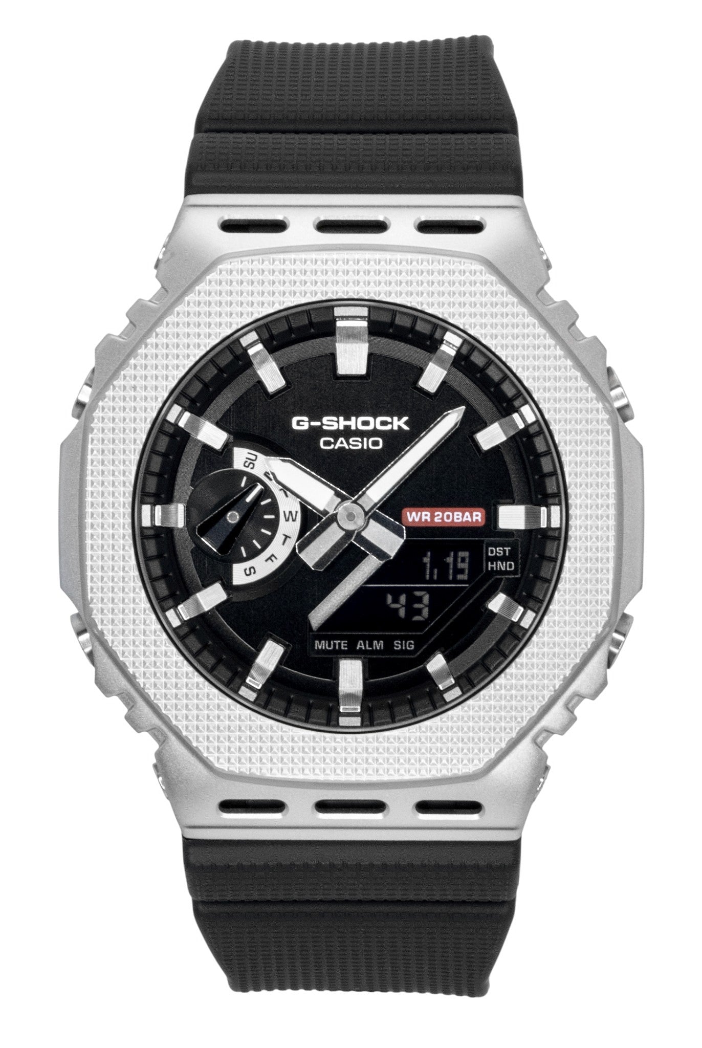 Casio G-Shock G-Steel Analog Digital Bio-Based Resin Strap Black Dial Quartz GM-2100M-1A 200M Men's Watch - Casio