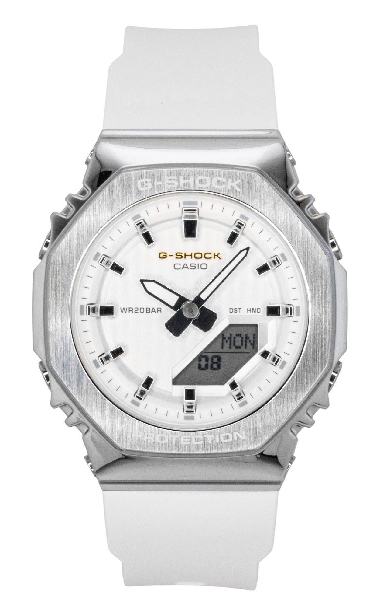 Casio G-Shock Analog Digital Limited Edition Bio-Based Resin Strap White Dial Quartz GM-S2110SH-7A 200M Women's Watch - Casio