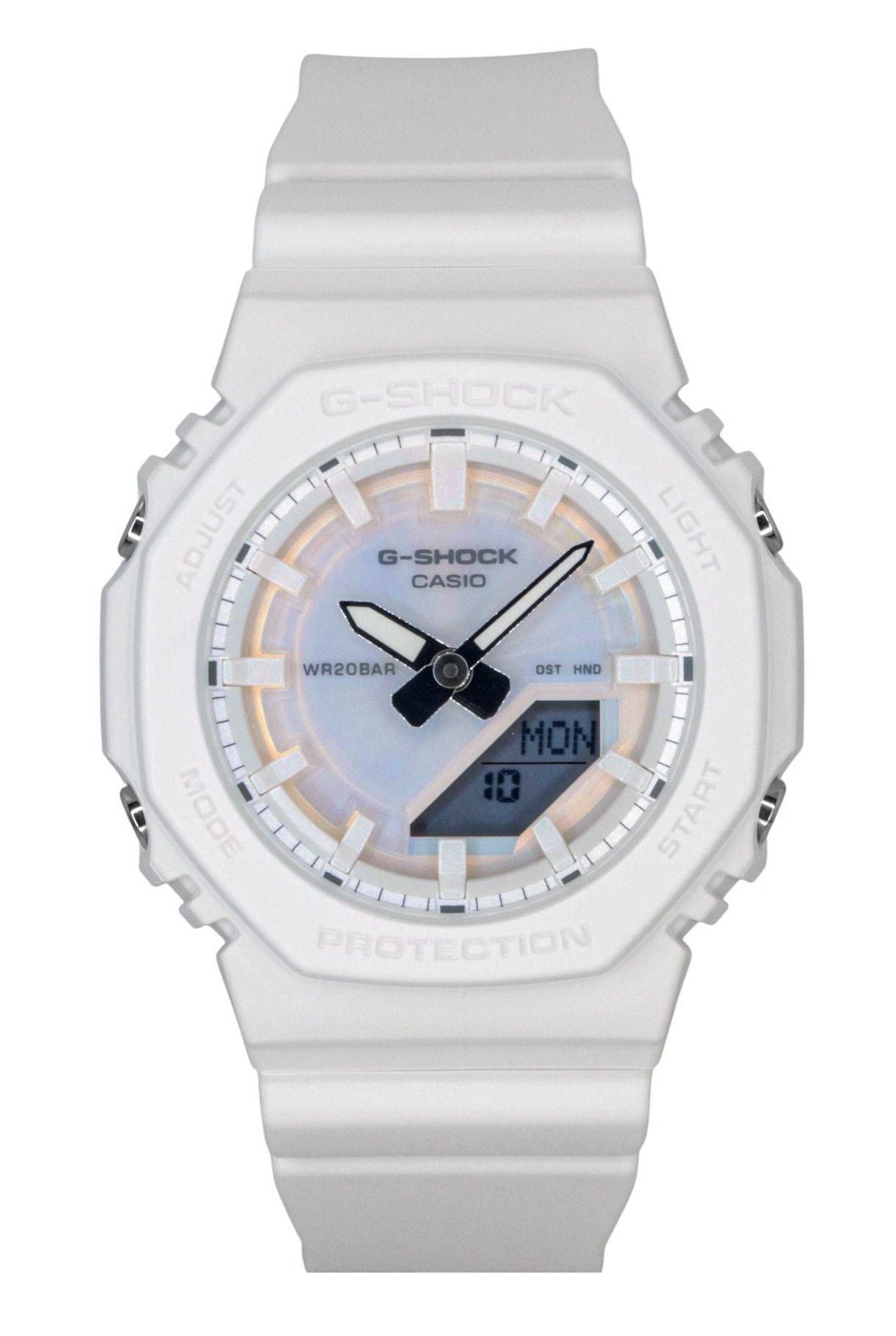 Casio G-Shock Analog Digital Resin Strap Polarized White Dial Quartz GMA-P2100PC-7A 200M Women's Watch - Casio