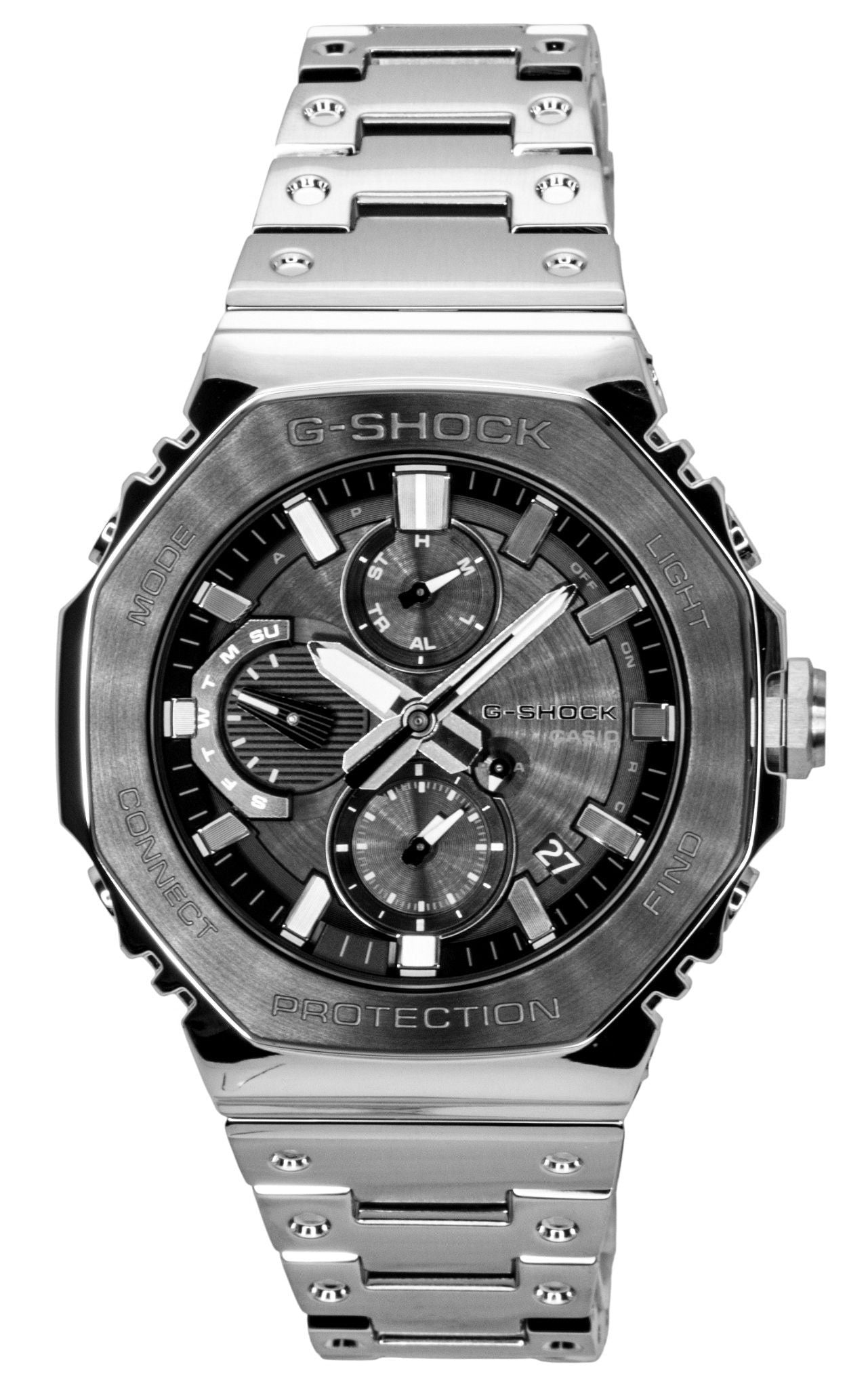 Casio G-Shock Analog Full Metal Smartphone Link Black Dial Solar GMC-B2100BT-1A 200M Men's Watch - Casio
