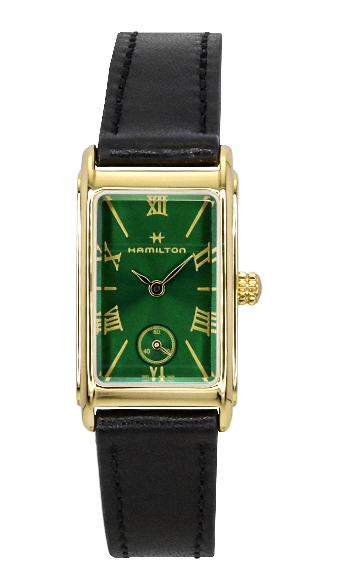 Hamilton American Classic Ardmore Leather Strap Green Dial Quartz H11261760 Unisex Watch - Hamilton