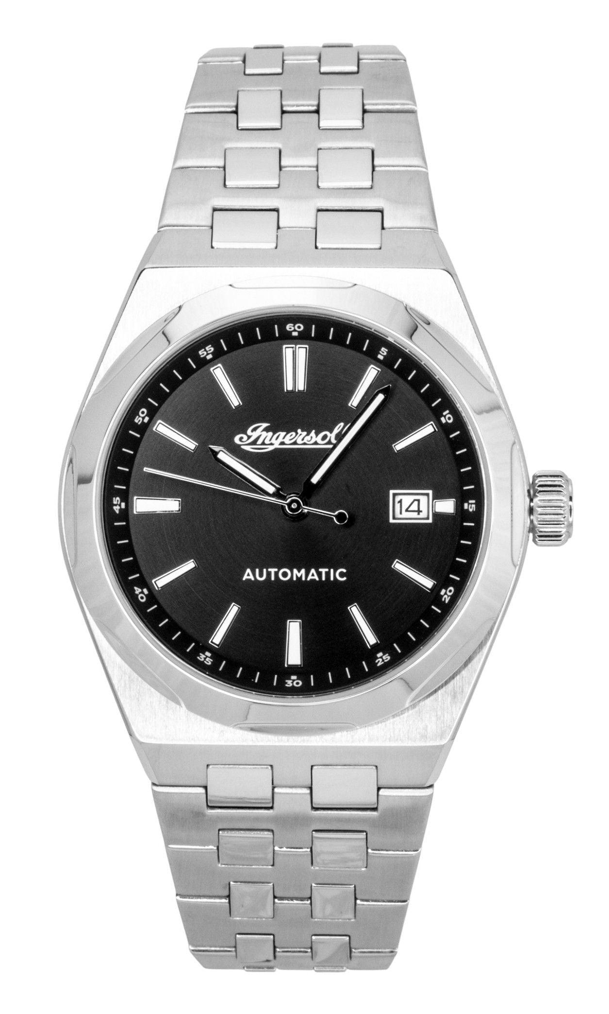 Ingersoll The Rider Stainless Steel Black Dial Automatic I16801 Men's Watch - Ingersoll