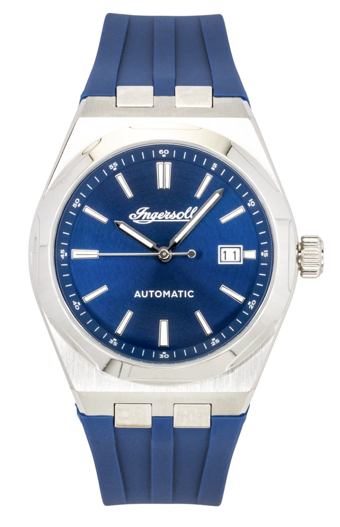 Ingersoll The Rider Polyurethane Strap Blue Dial Automatic I16802 Men's Watch - Ingersoll