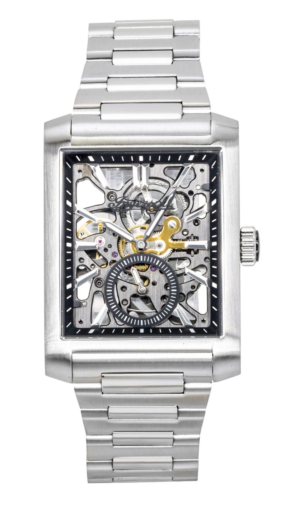 Ingersoll The Spur Stainless Steel Black Skeleton Dial Automatic I17001 Men's Watch - Ingersoll