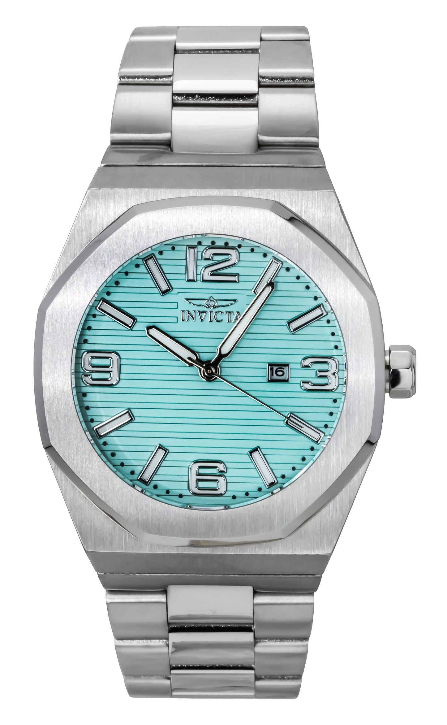 Invicta Huracan Stainless Steel Turquoise Dial Quartz 45779 100M Men's Watch - Invicta