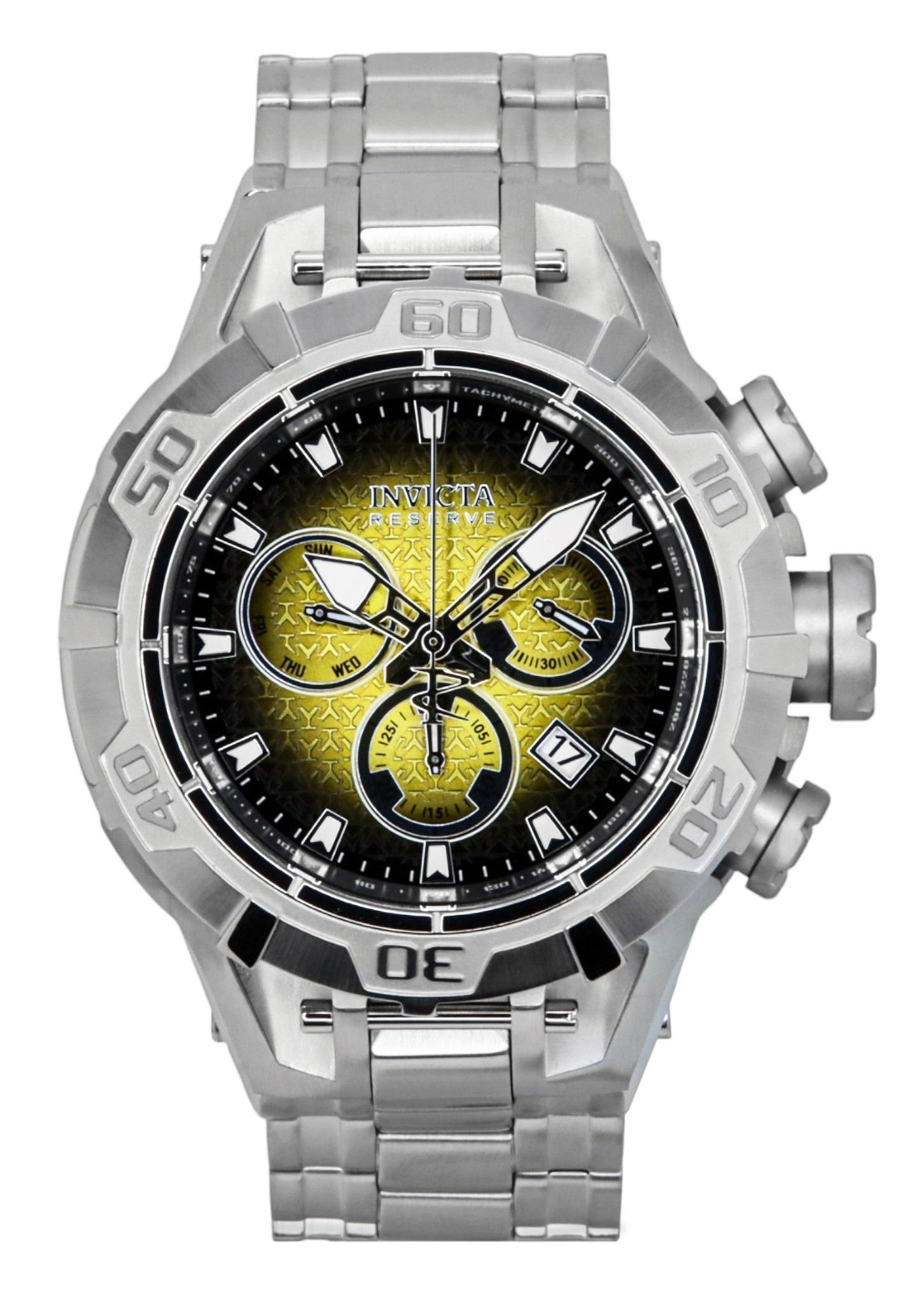 Invicta Reserve Ocean Warrior Chronograph Yellow and Black Dial Quartz 47848 100M Men's Watch - Invicta