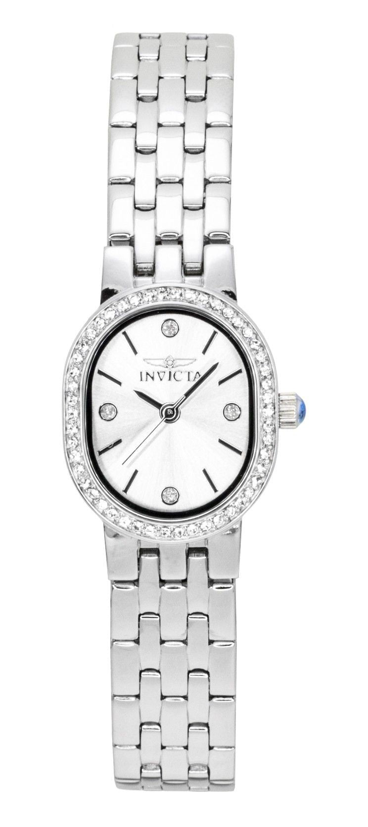 Invicta Angel Crystal Accents Stainless Steel Silver Dial Quartz 48134 Women's Watch - Invicta