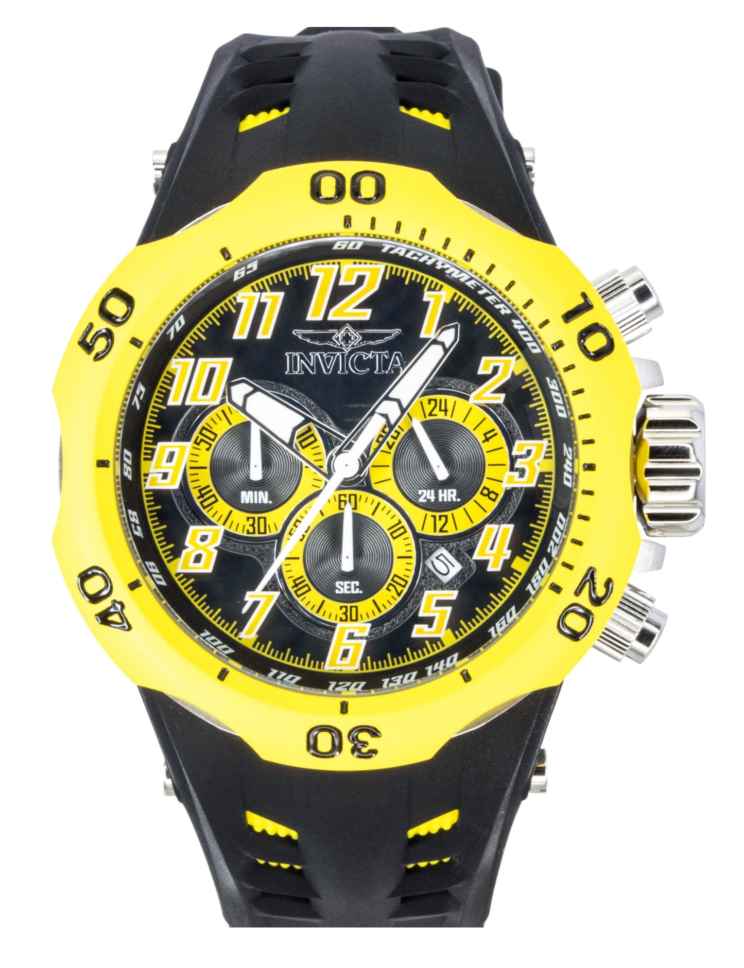 Invicta Venom Hydra GMT Chronograph Silicone Strap Black Dial Quartz 48236 200M Men's Watch - Invicta