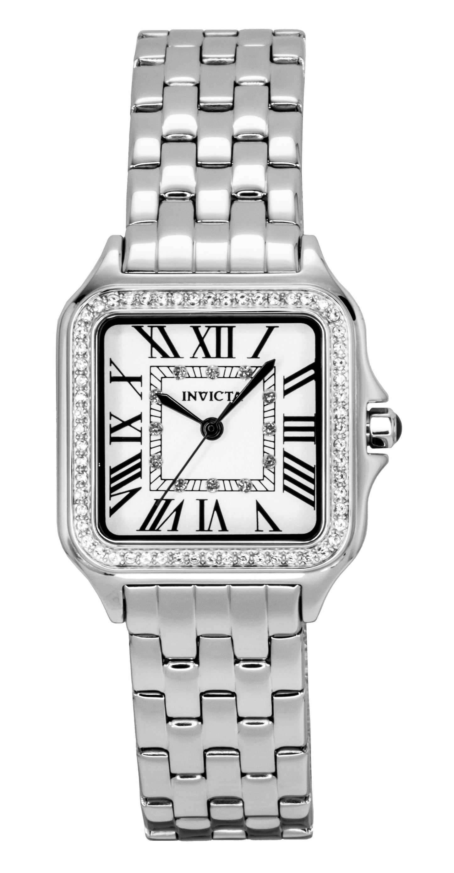Invicta Angel Stainless Steel Crystal Silver Dial Quartz 48994 Women's Watch - Invicta