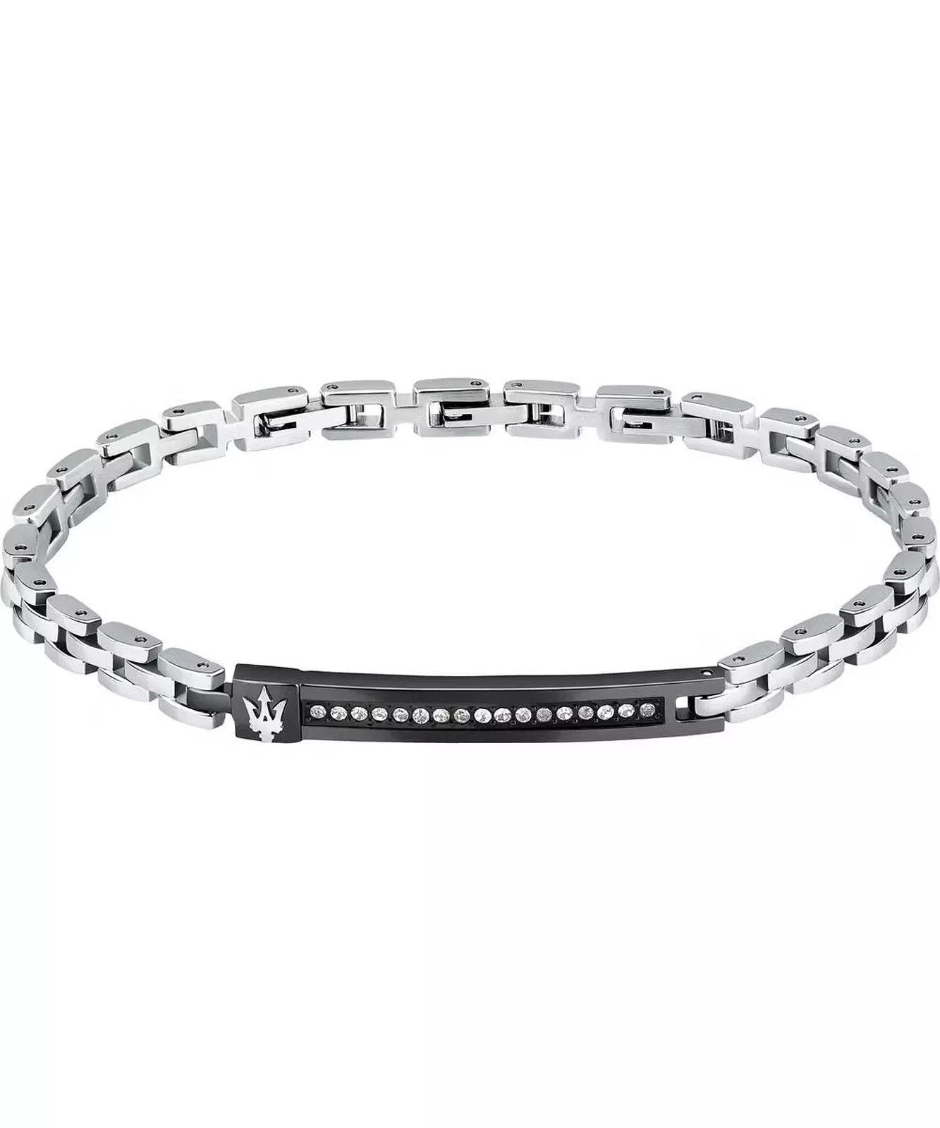 Maserati Iconic Steel Bracelet With Synthetic Stone JM424AVD58 For Men - Maserati Accessories