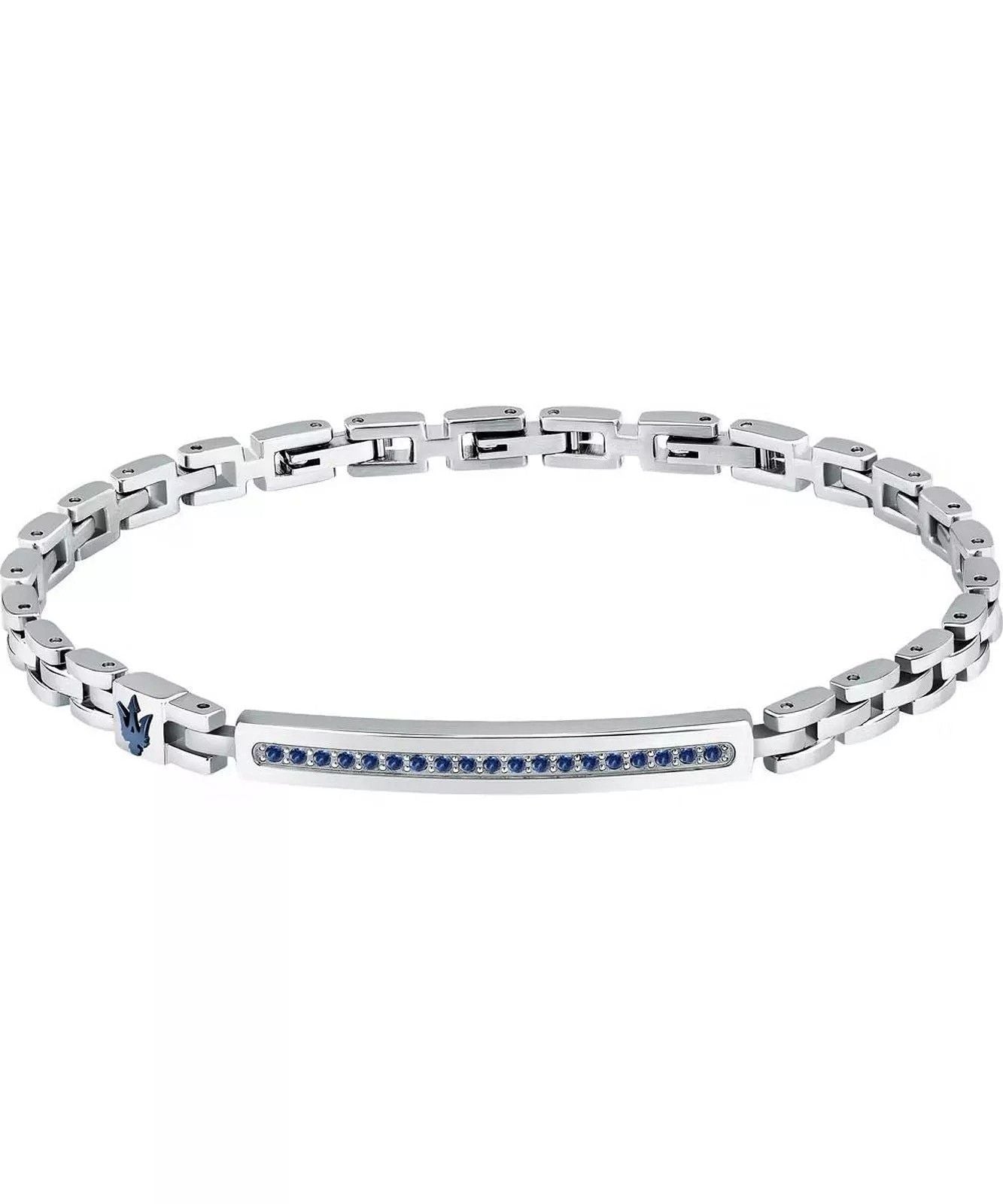 Maserati Iconic Steel And Synthetic Stone Bracelet JM424AVD61 For Men - Maserati Accessories