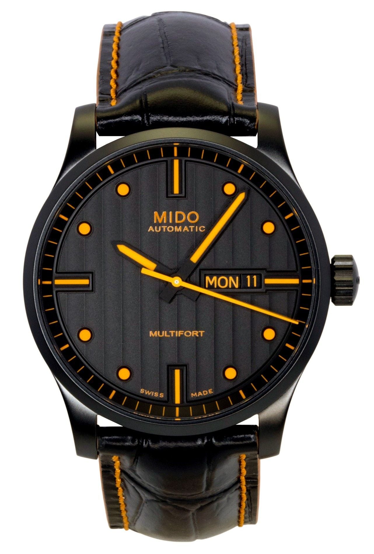 Mido Multifort Special Edition Leather Strap Black Dial Automatic M005.430.36.051.80 100M Men's Watch With Extra Strap - Mido