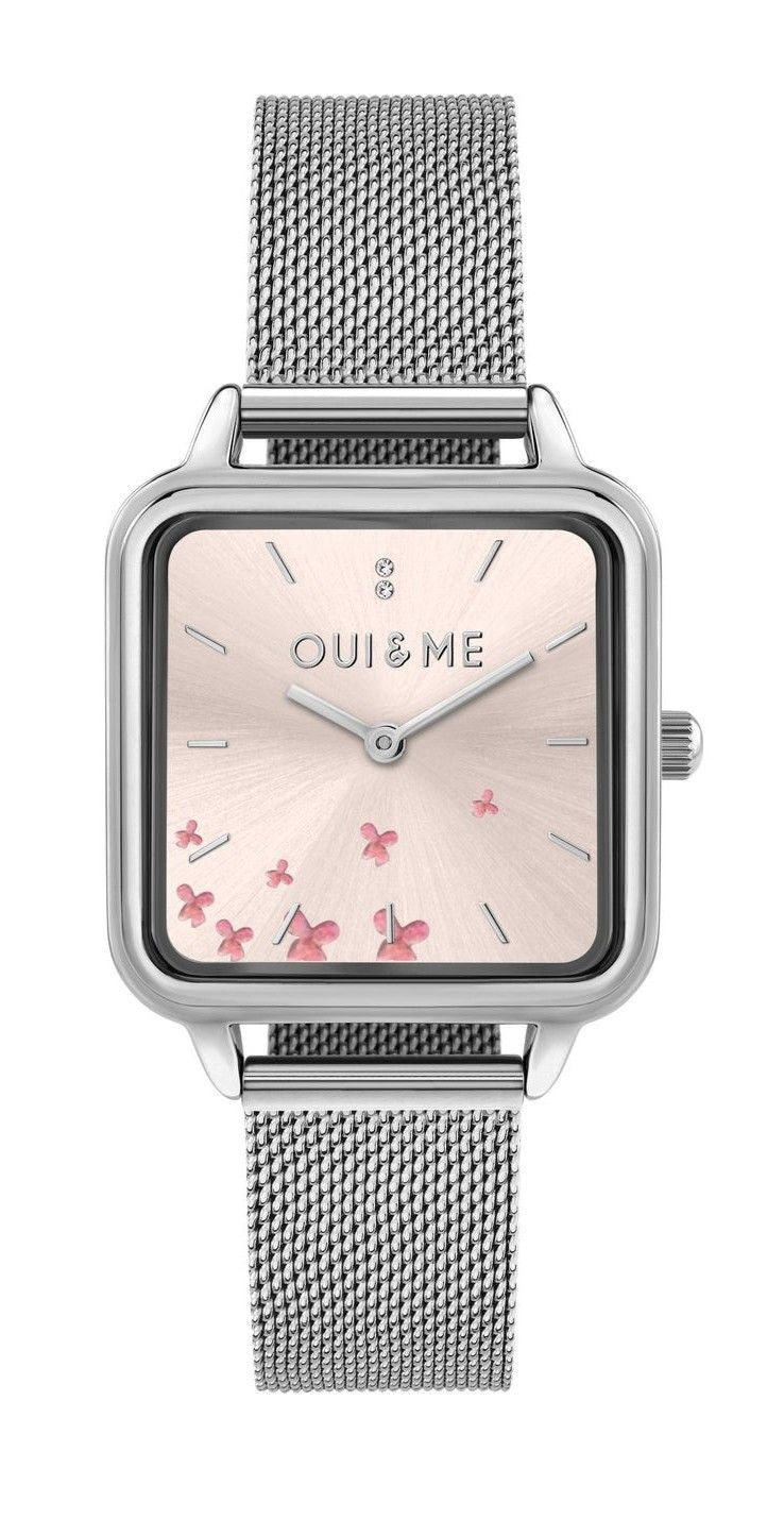 Oui & Me Harmonie Stainless Steel Mesh Rose Gold Dial Quartz ME010385 Women's Watch - Oui & Me