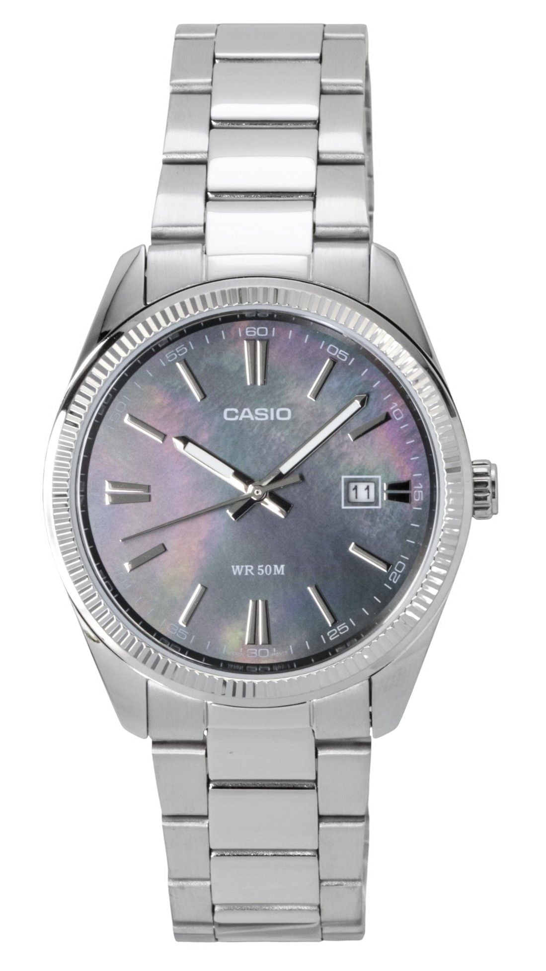 Casio Standard Analog Stainless Steel Mother Of Pearl Quartz MTP-1302DS-1AV Men's Watch - Casio