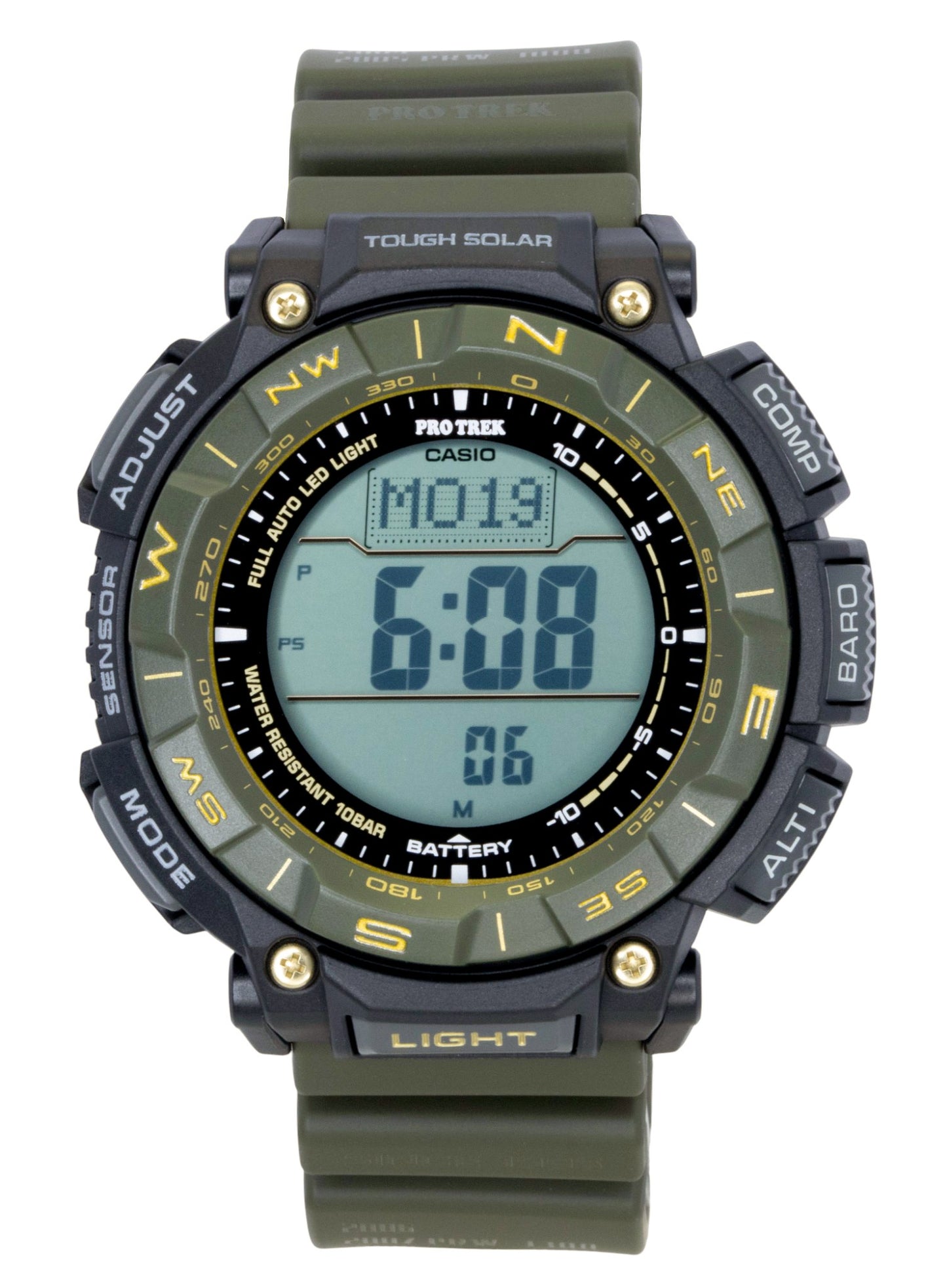 Casio Pro Trek Digital Bio-Based Resin Strap Solar PRG-340ANS-3 100M Men's Watch - Casio