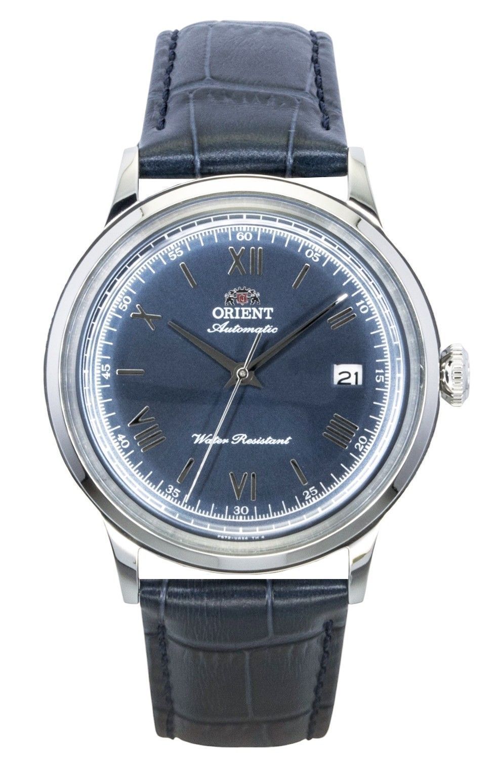Orient Bambino Classic Leather Strap Navy Blue Dial Automatic RA-AC0024L Men's Watch - Orient