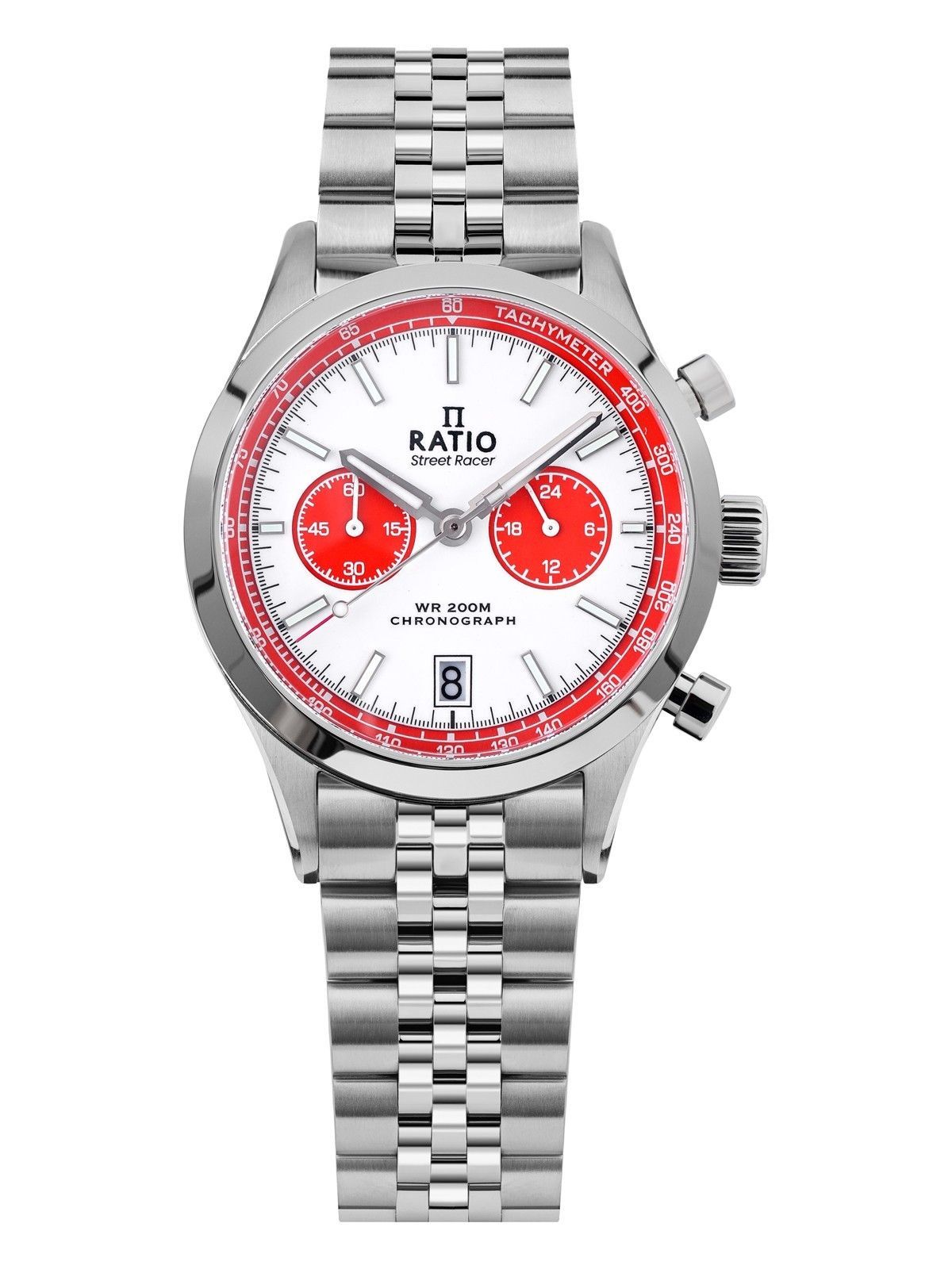 Ratio Street Racer Chronograph RTC025 200M Red Panda Dial Limited Edition Watch - RATIO