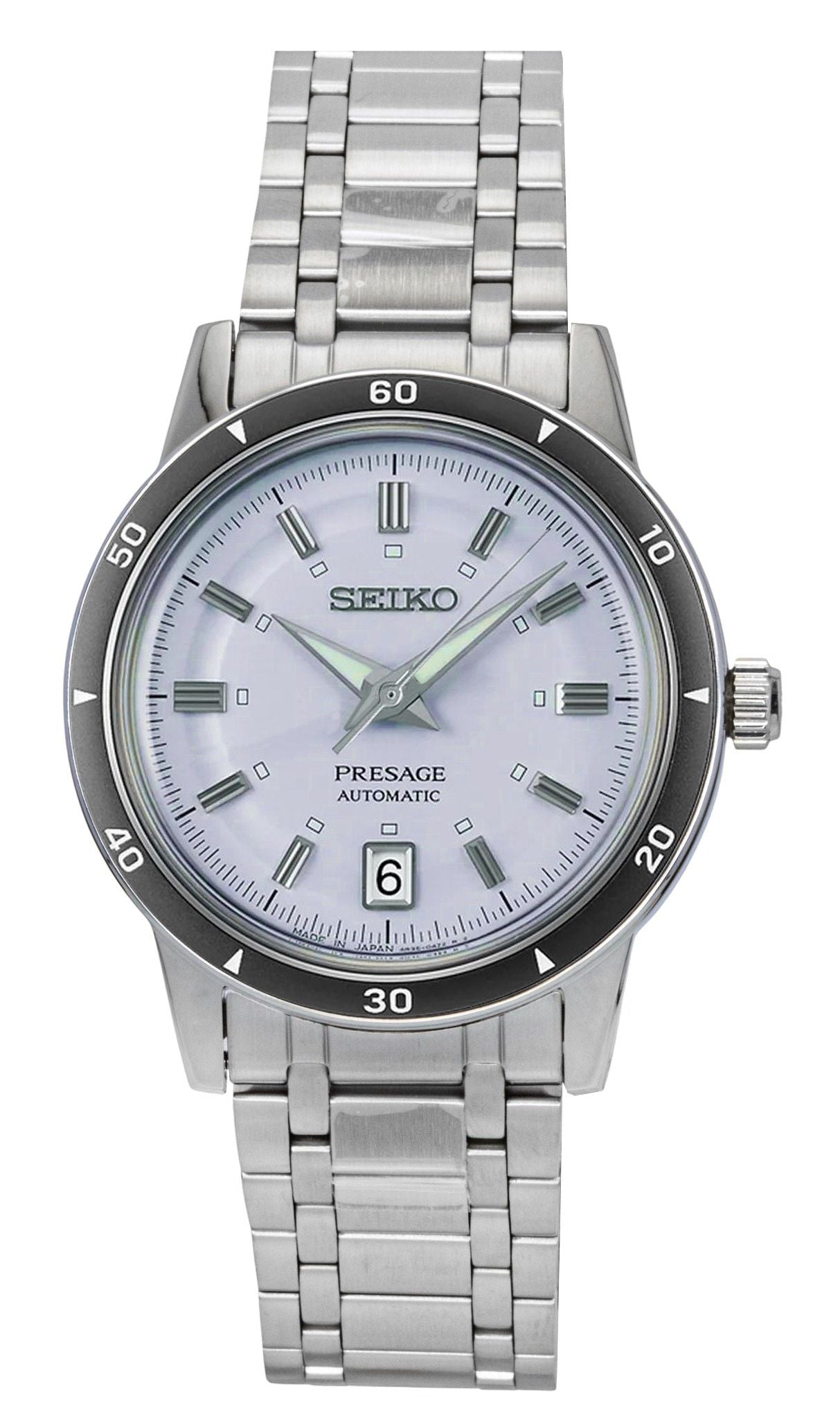 Seiko Presage Style 60's Stainless Steel Light Violet Dial Automatic SRPL73J1 Men's Watch - Seiko