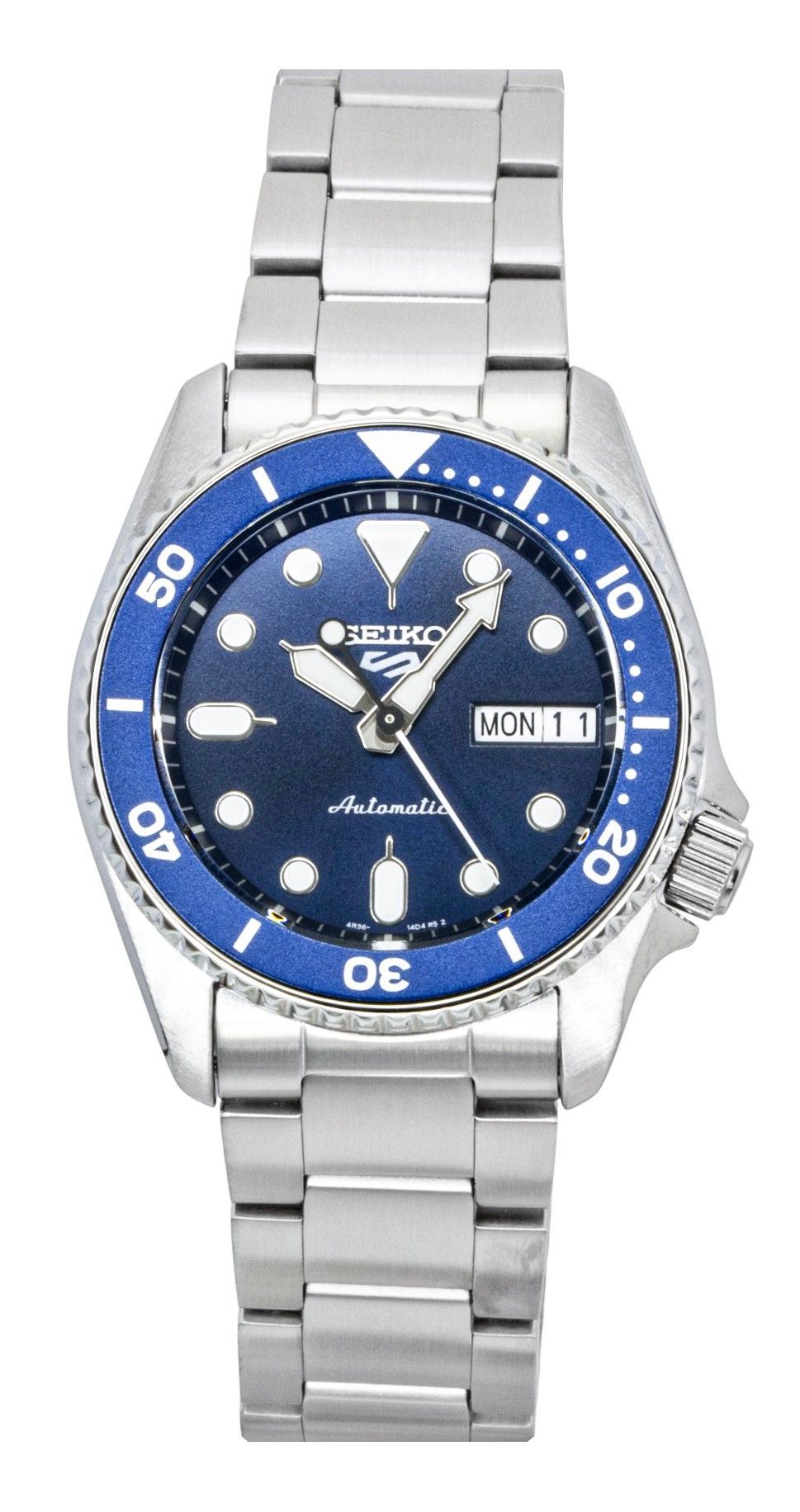Seiko 5 Sports SKX Street Denim Stainless Steel Blue Dial Automatic SRPL77K1 100M Men's Watch - Seiko