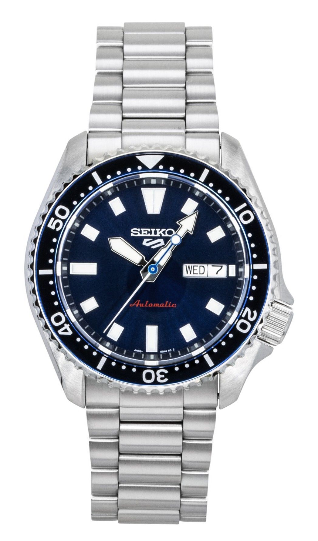 Seiko 5 Sports SKX Redux Stainless Steel Blue Dial Automatic SRPL83K1 100M Men's Watch - Seiko