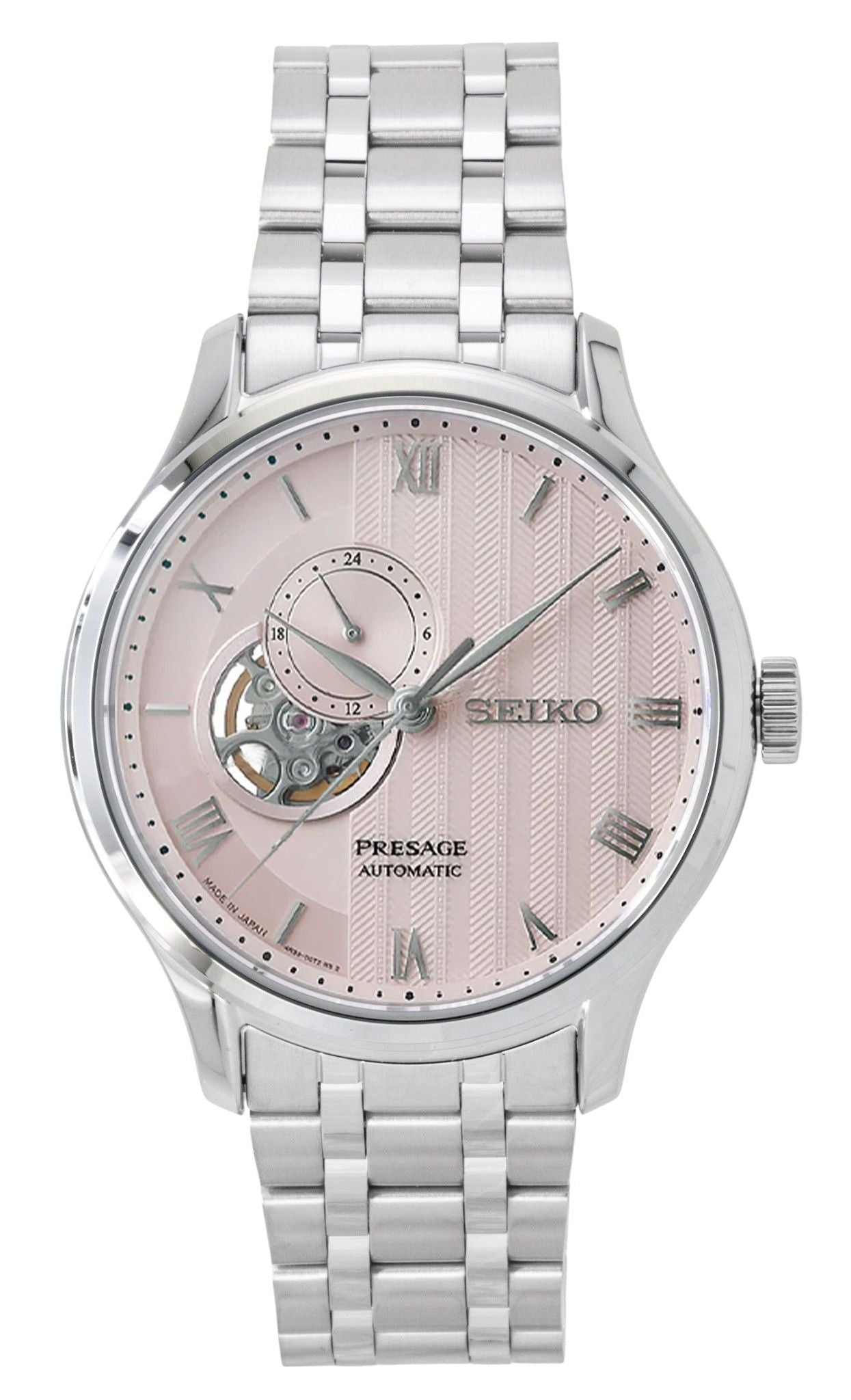 Seiko Presage Japanese Garden Stainless Steel Pale Pink Dial Automatic SSA465J1 Men's Watch - Seiko