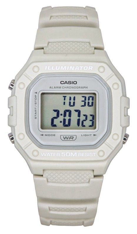 Casio Youth Digital Resin Strap Quartz W-218HC-8AV Unisex Watch - Casio