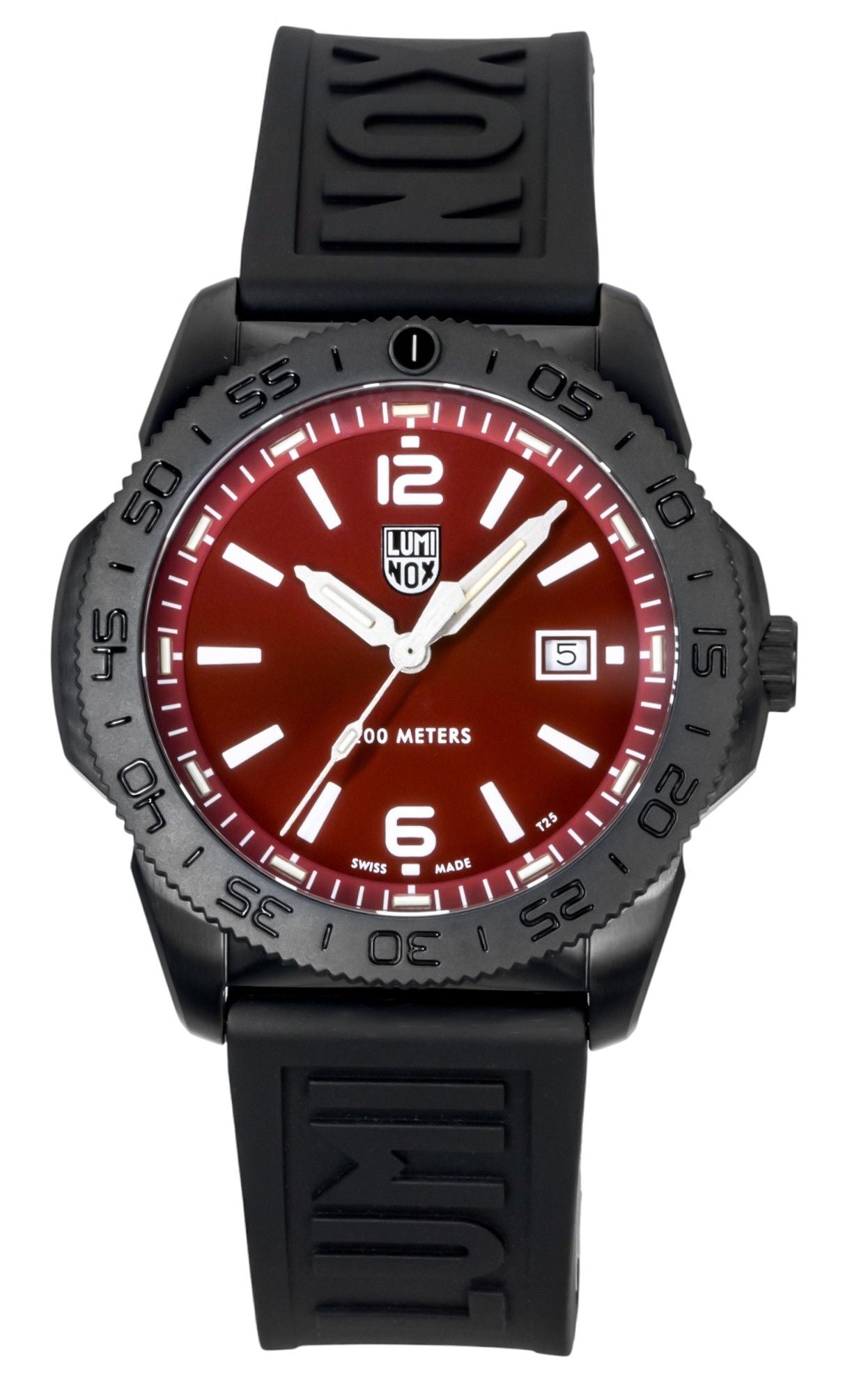 Luminox Pacific Diver Rubber Strap Red Sunray Dial Quartz Diver's XS.3135.B 200M Men's Watch - Luminox