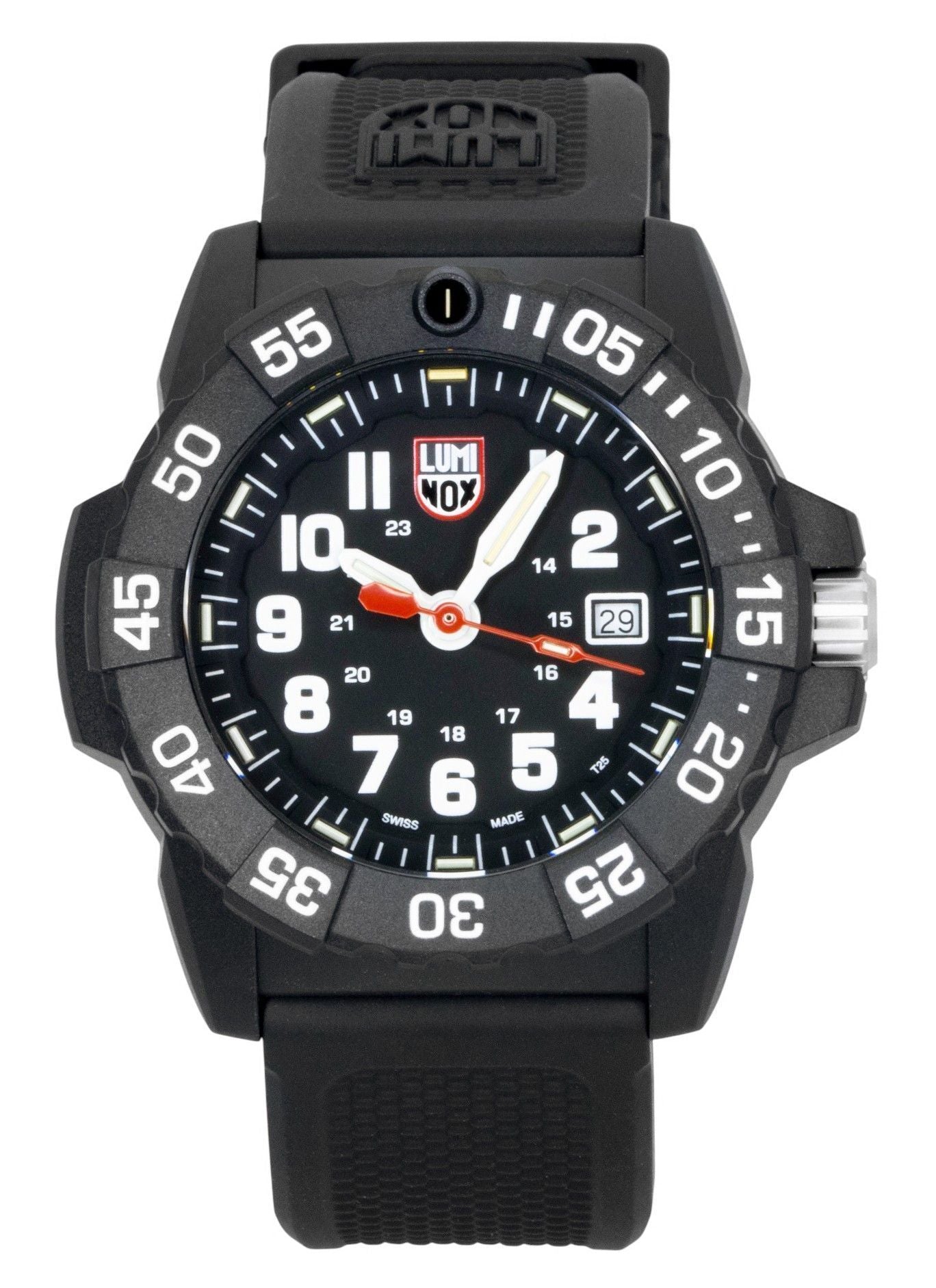 Luminox Navy Seal Rubber Strap Black Dial Quartz Diver's XS.3501.F 200M Men's Watch - Luminox
