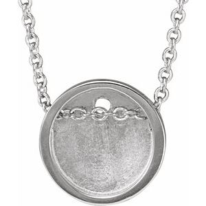 Sterling Silver Lab-Grown Blue Sapphire 16-18" Necklace - BN & CO JEWELRY