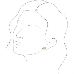 14K Yellow Petite Triple Goddess Earrings - BN & CO JEWELRY