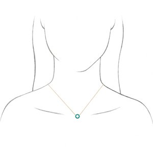 Sterling Silver Natural Turquoise Circle Cabochon 18" Necklace - BN & CO JEWELRY