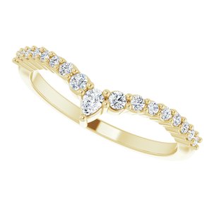 14K Yellow 1/4 CTW Natural Diamond Contour Band - BN & CO JEWELRY