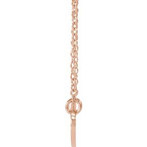 14K Rose 14x7 mm Oval 16" Necklace - BN & CO JEWELRY