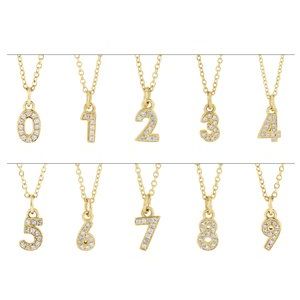14K White .04 CTW Natural Diamond Numeral 3 16-18" Necklace - BN & CO JEWELRY