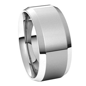Platinum 9 mm Beveled-Edge Comfort-Fit Band Size 10.5 - BN & CO JEWELRY
