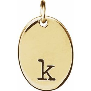 18K Yellow Vermeil 12.75x9.5 mm Engravable Oval Pendant - BN & CO JEWELRY