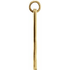 18K Yellow Vermeil 34x10 mm Be Posh® Engravable Rectangle Pendant - BN & CO JEWELRY