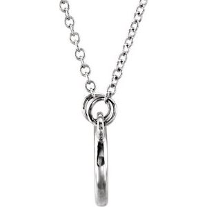 Sterling Silver Tiny Posh® Circle 16-18" Necklace - BN & CO JEWELRY